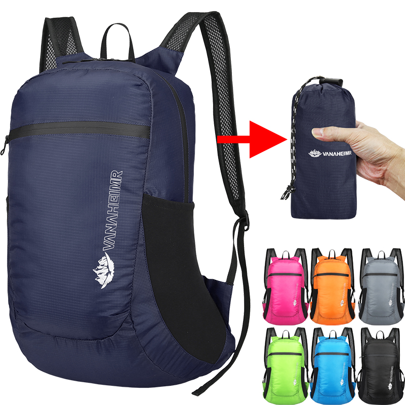 Outdoor Sport Day - ใหม่19L กระเป๋าเป้สะพายหลังแบบพกพาเดินทางแบบพับวัน Pack กันน้ำ Ultralight กีฬากลางแจ้งขี่จักรยาน