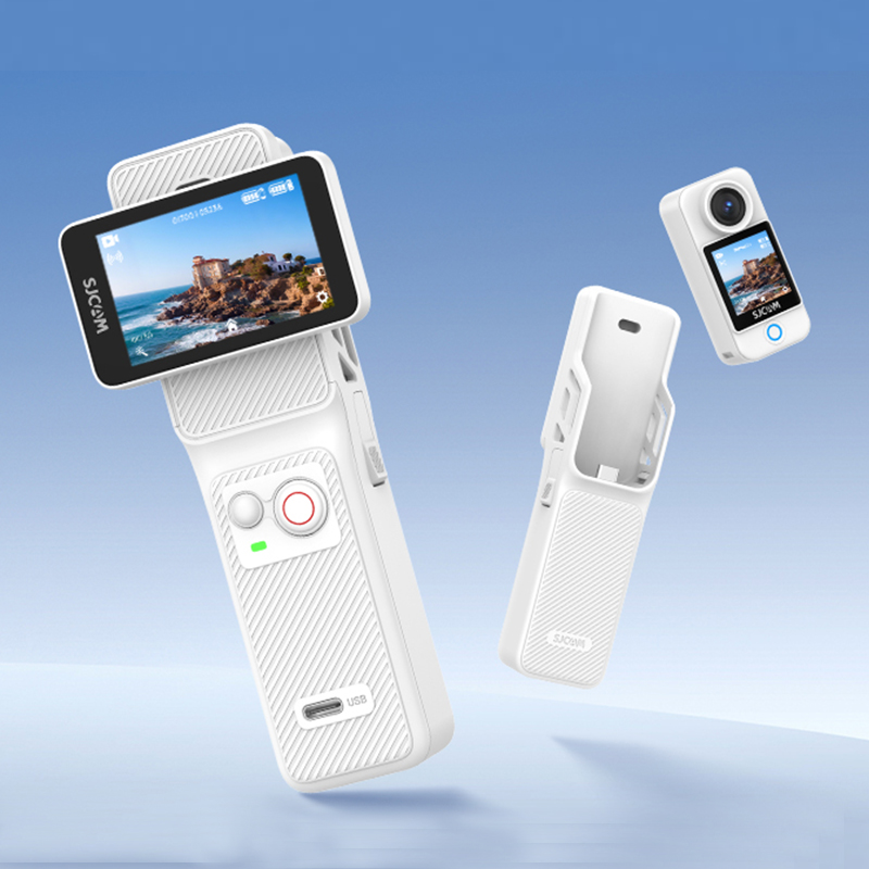 Outdoor Sport Live - กล้องแอคชั่นพกพา SJCAM รุ่นใหม่ สีขาว C400 กล้องวิดีโอสำหรับถ่ายวิดีโอบล็อกและไลฟ์สดบน