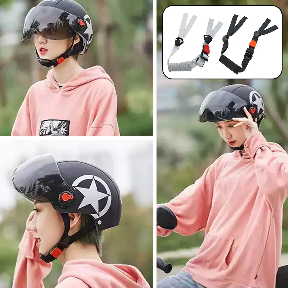 Outdoor Sports Store - สายรัดคางหมวกกันน็อคแบบปรับได้และหัวเข็มขัดรัดคาง อุปกรณ์เสริมสำหรับรถจักรยานยนต์ ตัวล็อคหมวกกันน็อคเพื่อความปลอดภัย ตัวล็อคแบบยึดแน่น