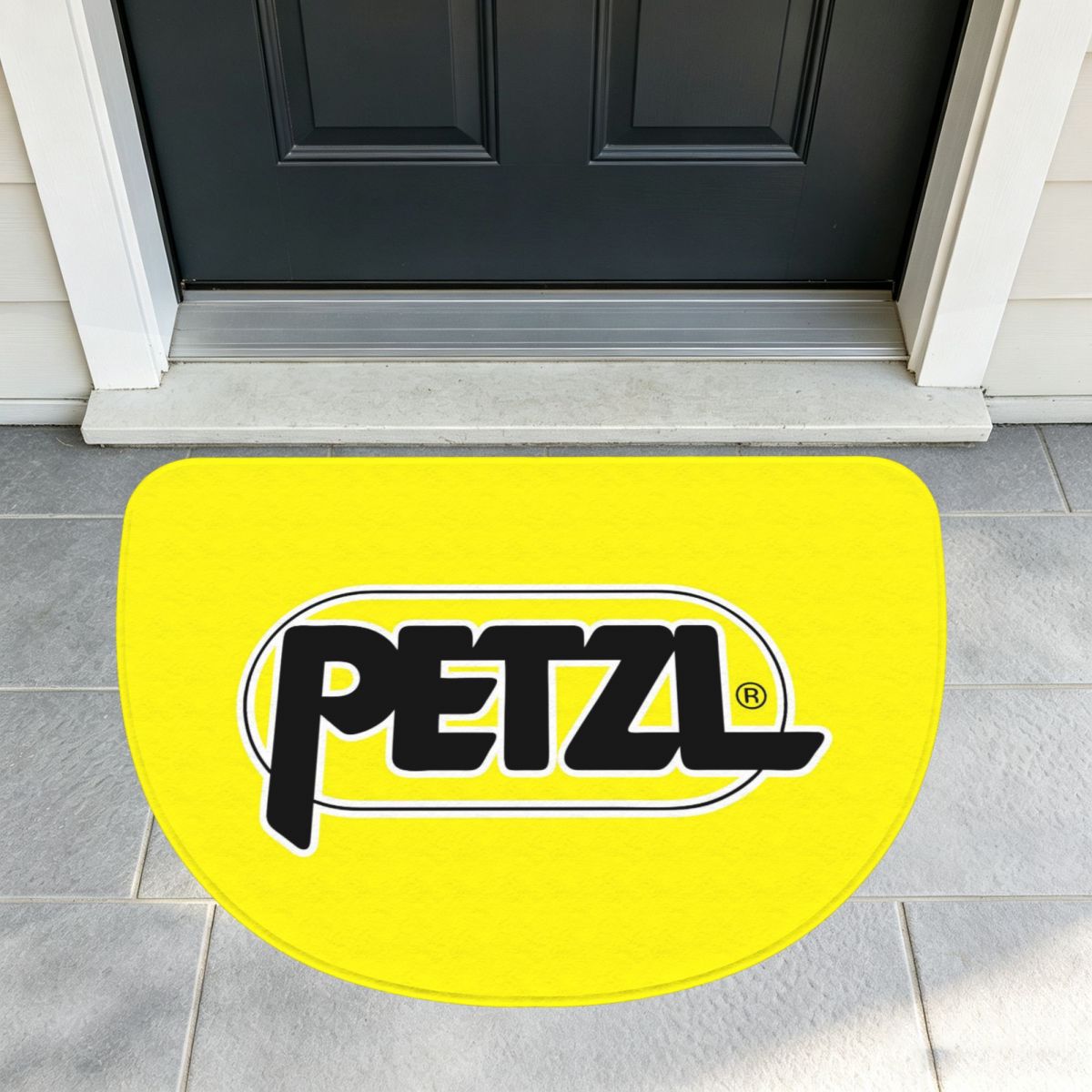 Outdoor Sport Live - พรมเช็ดเท้าครึ่งวงกลมผ้าสักหลาดนุ่ม Petzl สำหรับปีนผา ป้องกันการลื่น แผ่นรองพื้นดูดซับน้ำสำหรับห้องน้ำและห้องนั่งเล่น