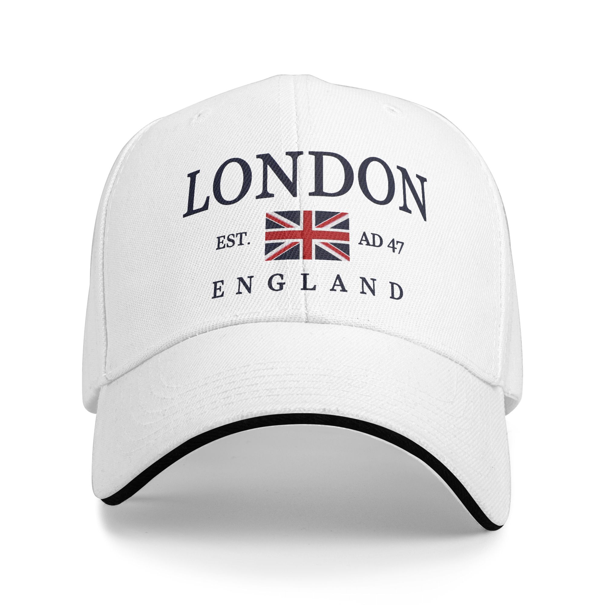 Outdoor Sport Hat Classic - หมวกเบสบอลลายวินเทจลอนดอนอังกฤษสำหรับฤดูร้อน หมวกกันแดดสไตล์คลาสสิกสำหรับกีฬากลางแจ้ง หมวกแก๊ปแบบ Snapback สำหรับผู้หญิงและผู้ชาย ขายส่ง