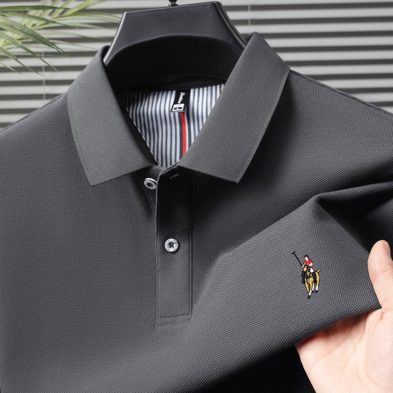 Polo Shirt Equestrian - เสื้อโปโลแขนสั้นปักลายสไตล์นักขี่ม้า แบรนด์ดัง ดีไซน์ดั้งเดิม ผ้าฝ้ายแท้ ระบายอากาศได้ดี เหมาะสำหรับใส่ในชีวิตประจำวันช่วงฤดูร้อน