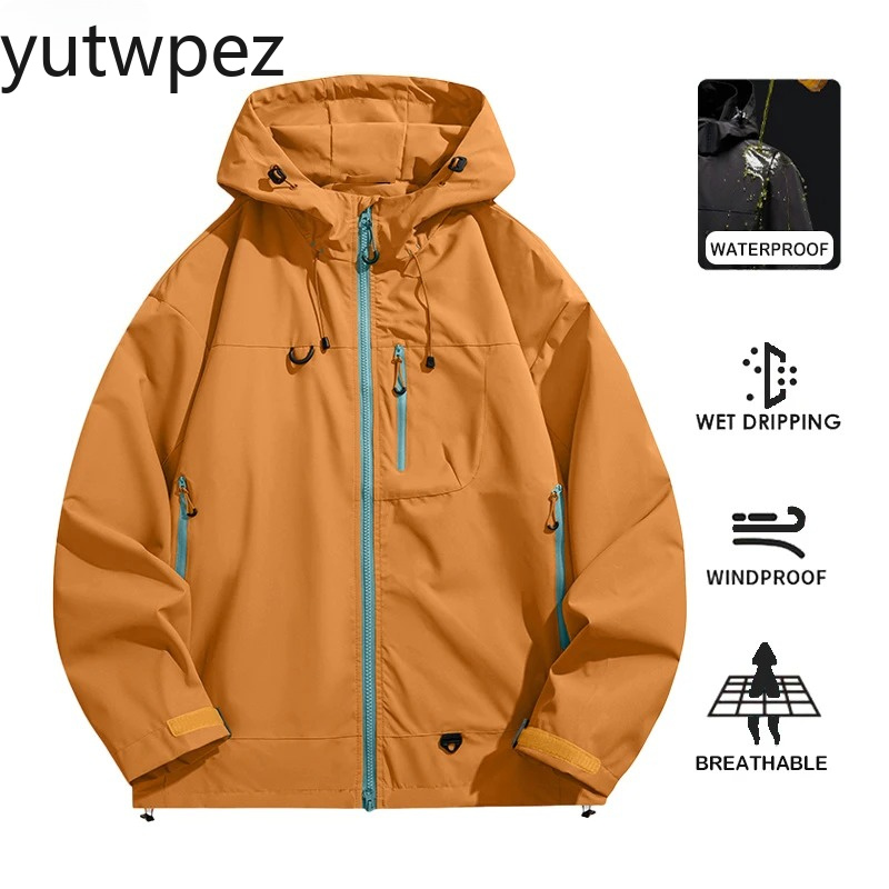 Outdoor Sport Brand Jacket - เสื้อแจ็คเก็ตกันน้ำสำหรับผู้ชายและผู้หญิง เสื้อกันลมสำหรับเดินป่า ตั้งแคมป์ ปีนเขา เสื้อกันฝนสำหรับกีฬากลางแจ้ง รุ่น