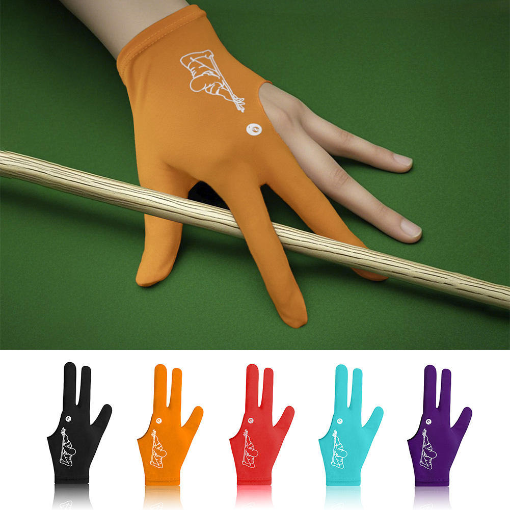Outdoor Sports Store - ถุงมือสนุกเกอร์บิลเลียดคุณภาพสูง 1 ชิ้น สำหรับมือซ้าย แบบเปิดสามนิ้ว อุปกรณ์เสริมสำหรับฟิตเนส