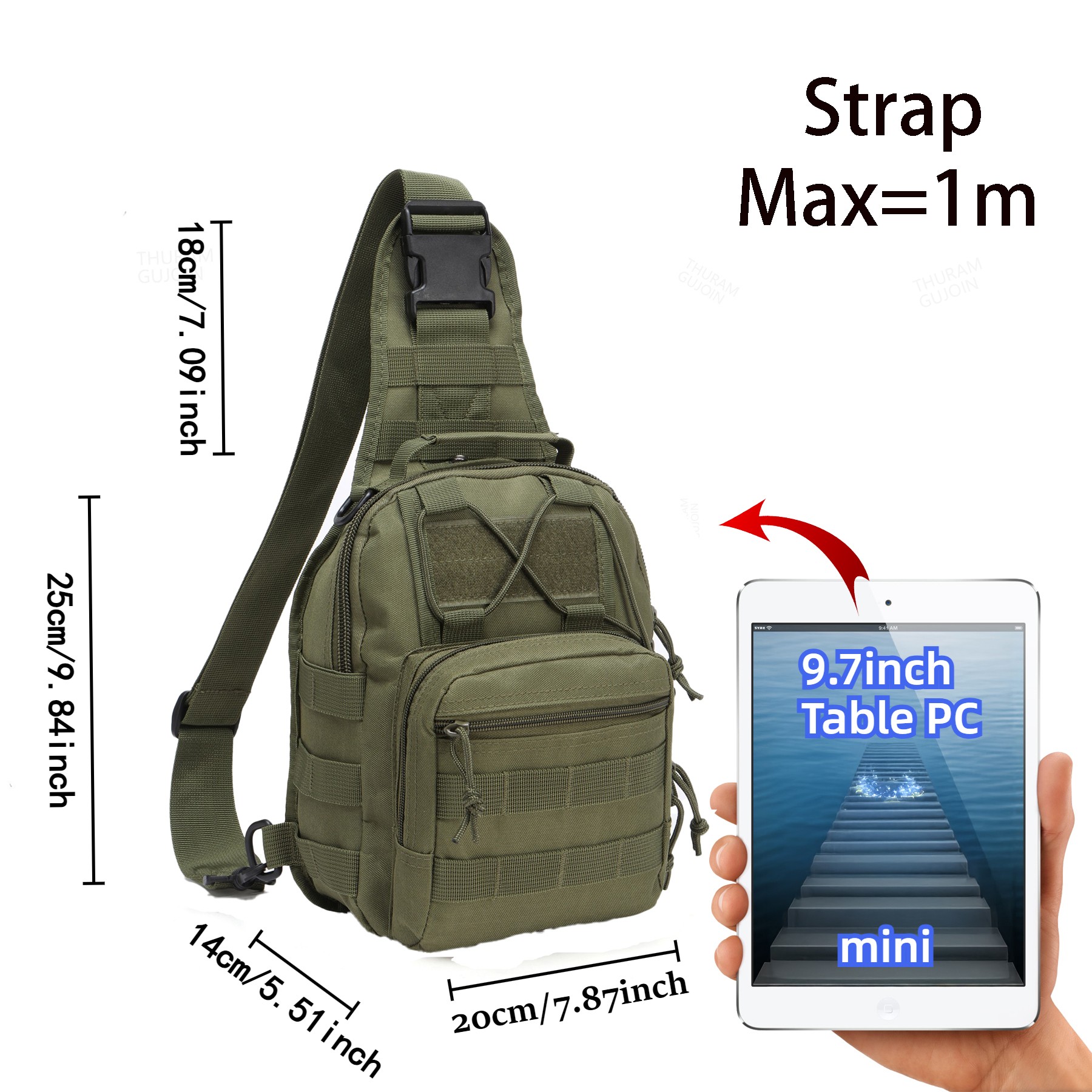 THURAM กระเป๋าเป้สะพายหลังยุทธ - Outdoor Sport Bag บทวิจารณ์และราคา