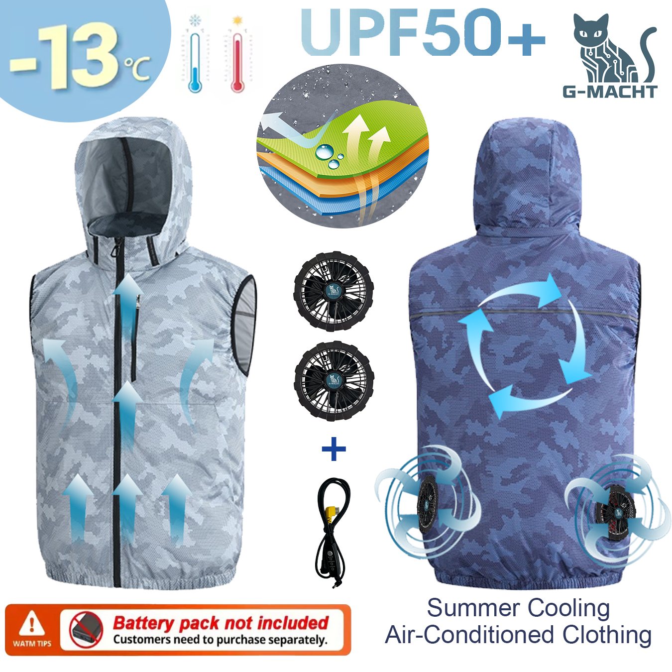 เสื้อกั๊กแอร์คอนดิชั่นพัดลม 12 - Outdoor Sport Brand Jacket บทวิจารณ์และราคา