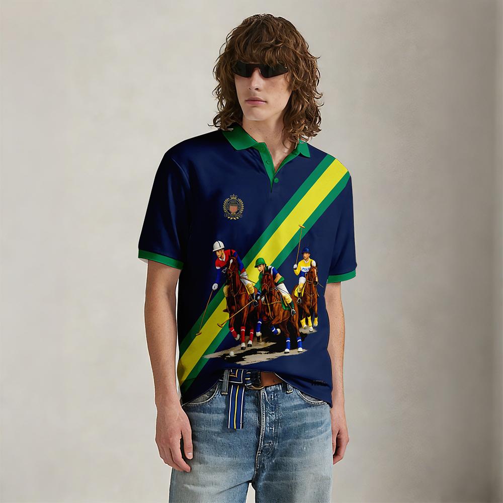 ใหม่เสื้อโปโลลายทางสีดำและสีขา - Polo Shirt Equestrian บทวิจารณ์และราคา