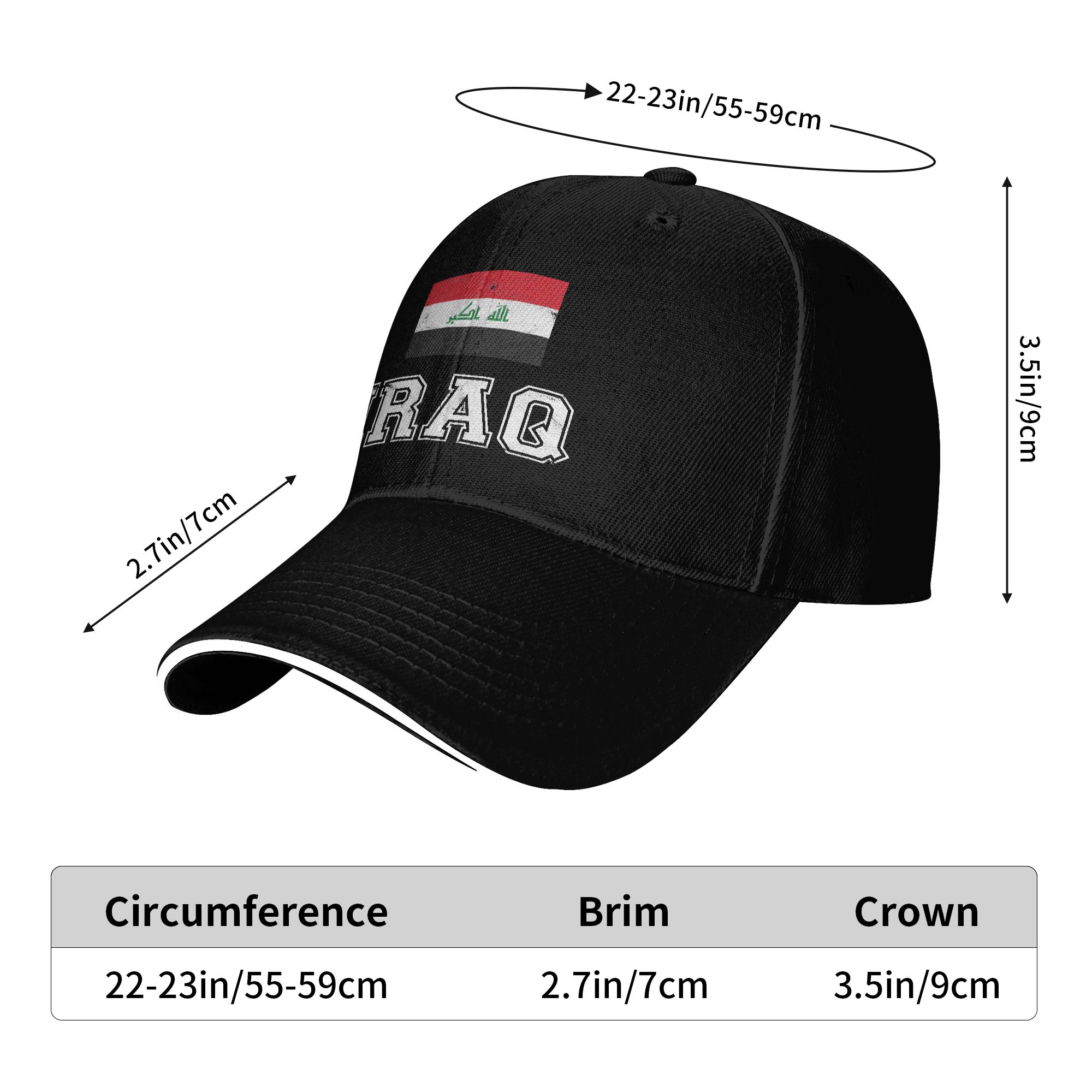 หมวกเบสบอลลายธงชาติอิรัก หมวกค - Outdoor Sport Hat Classic บทวิจารณ์และราคา